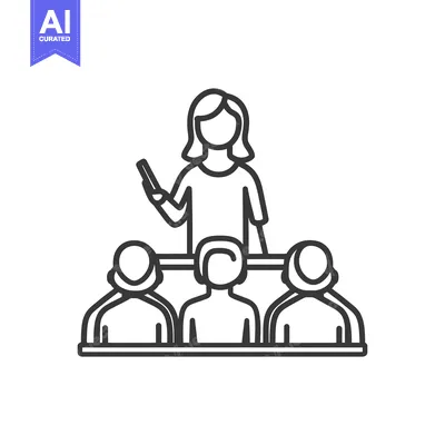 A Female Teacher Leading a Class of Three Students