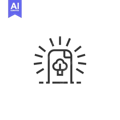Aset premium populer: A File Icon Depicting a Cloud with a Tree Inside, Surrounded by Rays