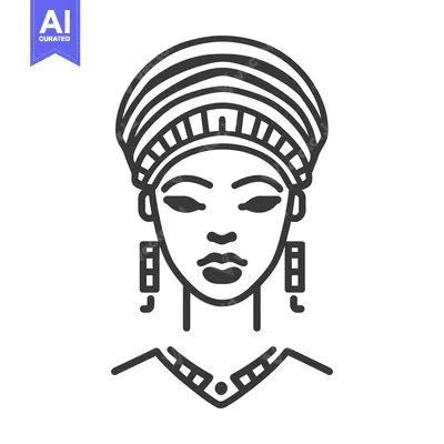 Premium design asset: A simplified black and white line drawing of a person