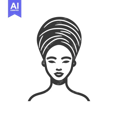 Simplified illustration depicts a woman with a towel on her head