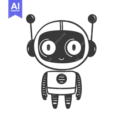 Aset premium populer: A Friendly Robot with Antennas and a Big Smile