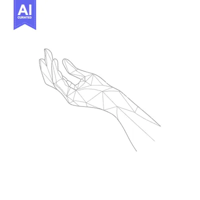 Popular premium asset: A Geometric Outline of a Hand Reaching Outward