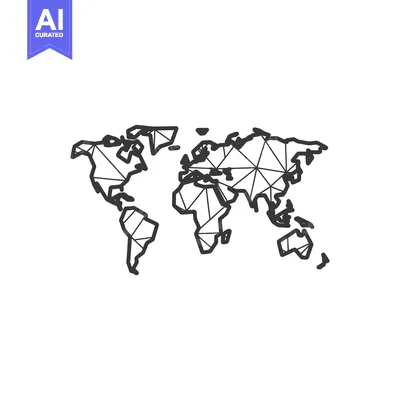 Aset premium populer: A Geometric Outline of the World Map