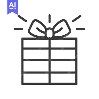 Aset premium populer: A  gift box with a bow on top,  emitting  light rays
