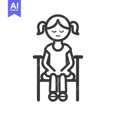 A Girl Sitting on a Chair with Her Eyes Closed