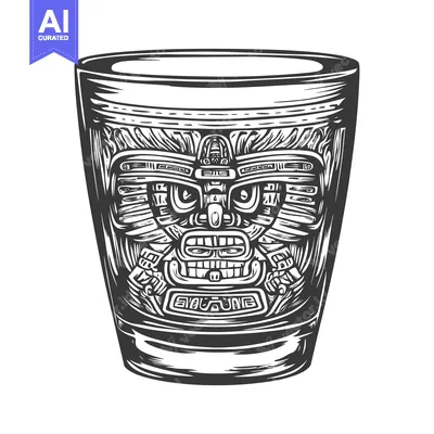 Aset premium populer: A Glass With An Aztec Design