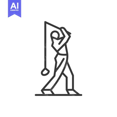 Aset premium populer: A-golfer-swinging-their-club