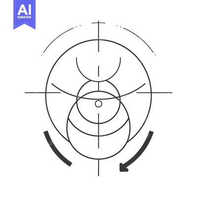 A Graphic Illustration of a Scope With an Arrow Pointing to the Right