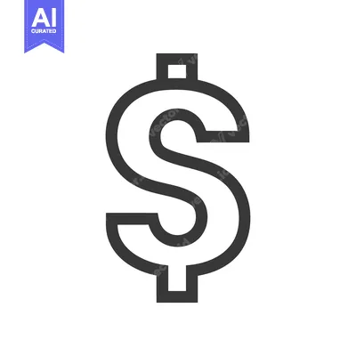 Aset premium populer: A Gray Outline of a Dollar Sign with a White Background