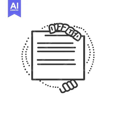 Popular premium asset: A document is held by hands inside a dotted circular frame