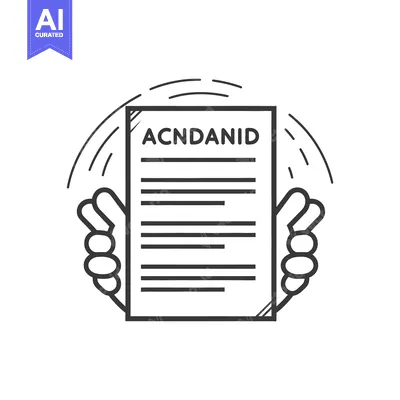 Aset premium populer: Cartoon hands are holding a document with the text at the top