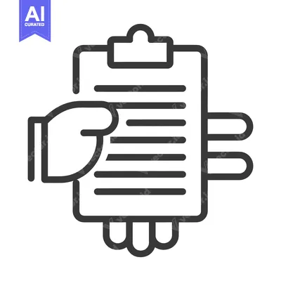 Popular premium asset: A hand holding a clipboard with a stack of lined paper