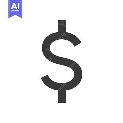 Premium design asset: A Grey Dollar Sign Icon on a White Background
