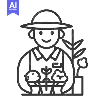 A smiling gardener holding plants and flowers in a tray