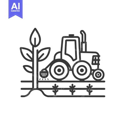 A tractor is spraying the crops on a cultivated field