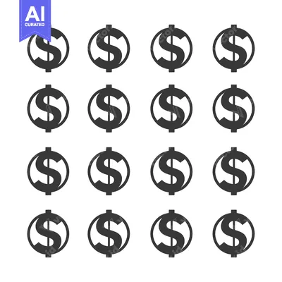 Premium design asset: A Grid of Sixteen Circular Dollar Signs