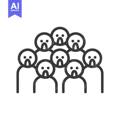Aset premium populer: A Group of Eight People With Worried Expressions