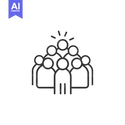 Aset desain premium: A group of people with an idea above them