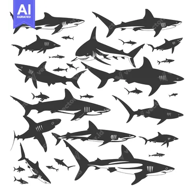 Popular premium asset: A Group of Sharks Swimming in a School Formation