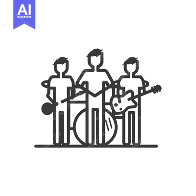 Aset premium populer: A group of three musicians playing instruments