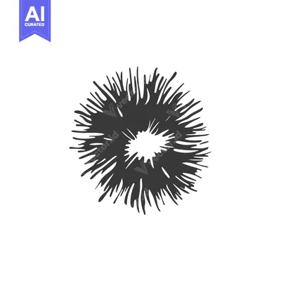 Popular premium asset: A Hand-Drawn Black Ink Splotch on a White Background