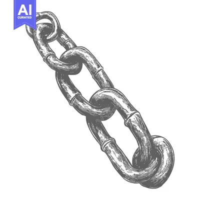 A Hand-Drawn Illustration of a Bamboo Chain