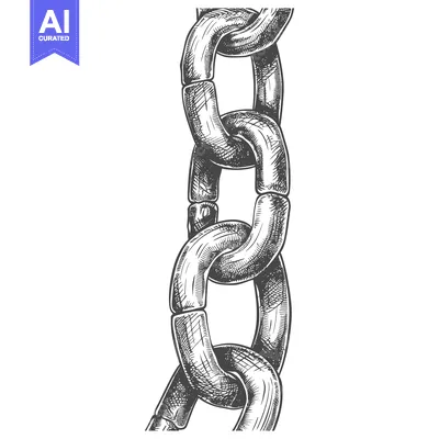 Popular premium asset: A Hand-Drawn Sketch of a Metal Chain