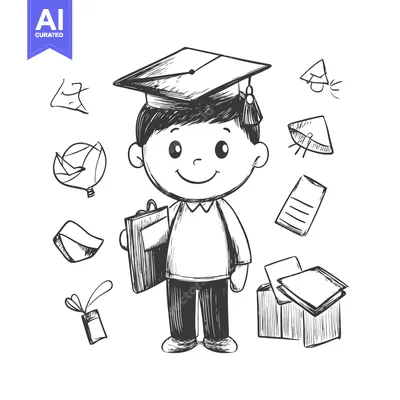 A Happy Graduate Holding a Book with Graduation Cap and Accessories in
