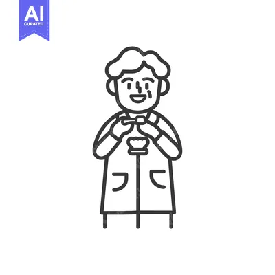 Popular premium asset: A happy scientist holding a test tube with liquid