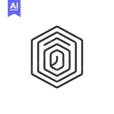 Popular premium asset: A Hexagon with Concentric Lines and a Diamond Shape in the Center