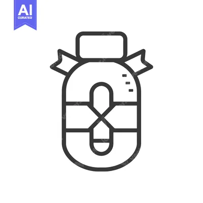 Aset premium populer: A decorated gift box with a ribbon on top of it