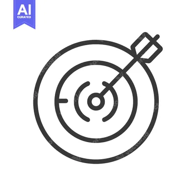 Popular premium asset: A simple black outline image of a target and arrow