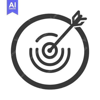 Aset desain premium: An arrow has hit the center of the target precisely