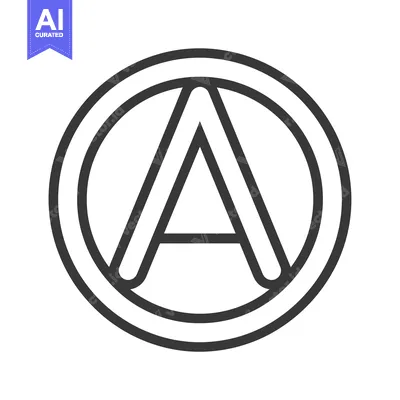 A in a Circle Symbol