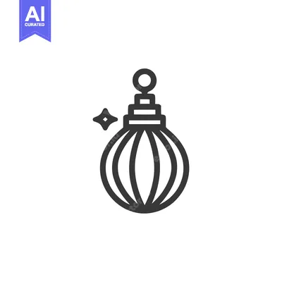 Aset premium populer: Elegant Perfume Bottle Icon with Sparkling Star Detail, Minimalist Des