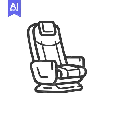 Aset premium populer: Modern Massage Chair Icon in Bold Outline Style