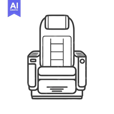 Aset premium populer: Modern Massage Chair Outline: Relaxation and Wellness Icon Design