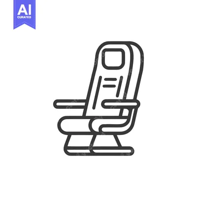 Premium design asset: Airplane Seat Icon: Minimalist Line Art for Travel Design