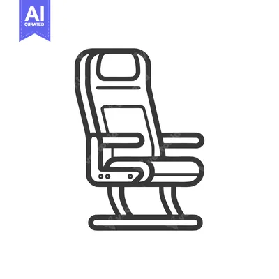 Premium design asset: Airplane Seat Icon: Minimalist Design, Travel Comfort, Aviation Symbol