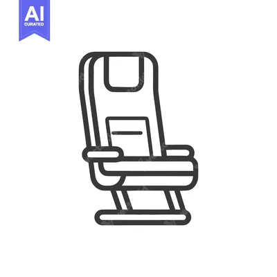 Aset desain premium: Airplane Seat Icon: Minimalist Design for Travel and Transportation Co
