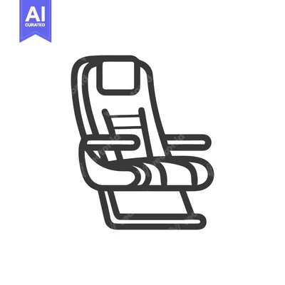 Premium design asset: Airplane Seat Icon: Minimalist Design for Travel and Comfort