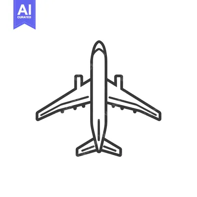 Aset desain premium: An overhead symmetrical illustration depicts a commercial passenger ai