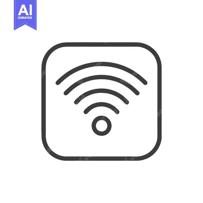 Simple WiFi Icon: Modern, Minimalist Design on White Background.