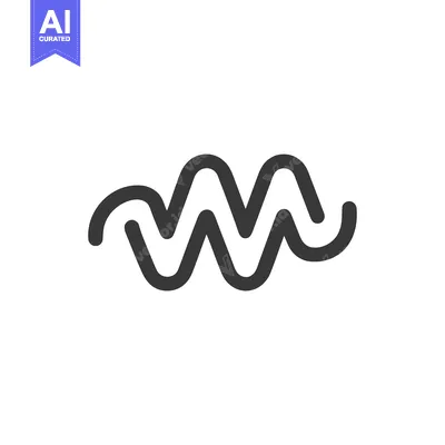 Aset desain premium: Abstract Dark Gray Wave Pattern on White Background, Minimalist Design