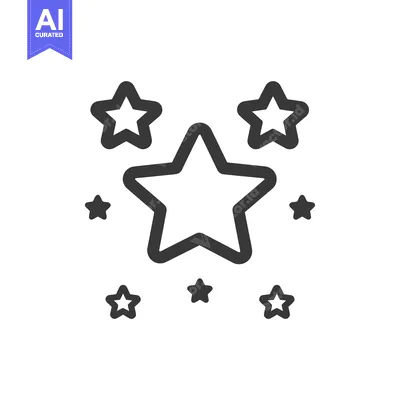 Popular premium asset: A large star surrounded by smaller stars, symbolizing prominence or le