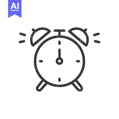 Premium design asset: Ringing Alarm Clock Icon: Bold Outline Style, Wake-Up Call Symbol