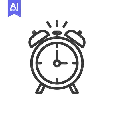 Aset premium populer: Ringing Alarm Clock Icon: Bold Outline, Wake-Up Call Symbol