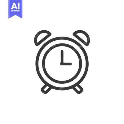 Popular premium asset: Minimalist Alarm Clock Icon: Clean Line Art Design