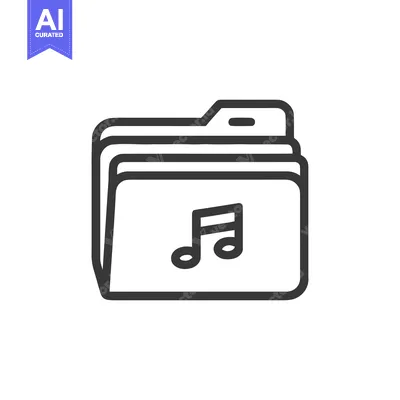 Popular premium asset: Minimalist Music Folder Icon: Clean Line Art on White Background