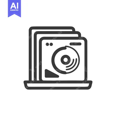 Aset premium populer: Stylized Hard Drive Icon: Modern Data Storage Concept, Minimalist Desi